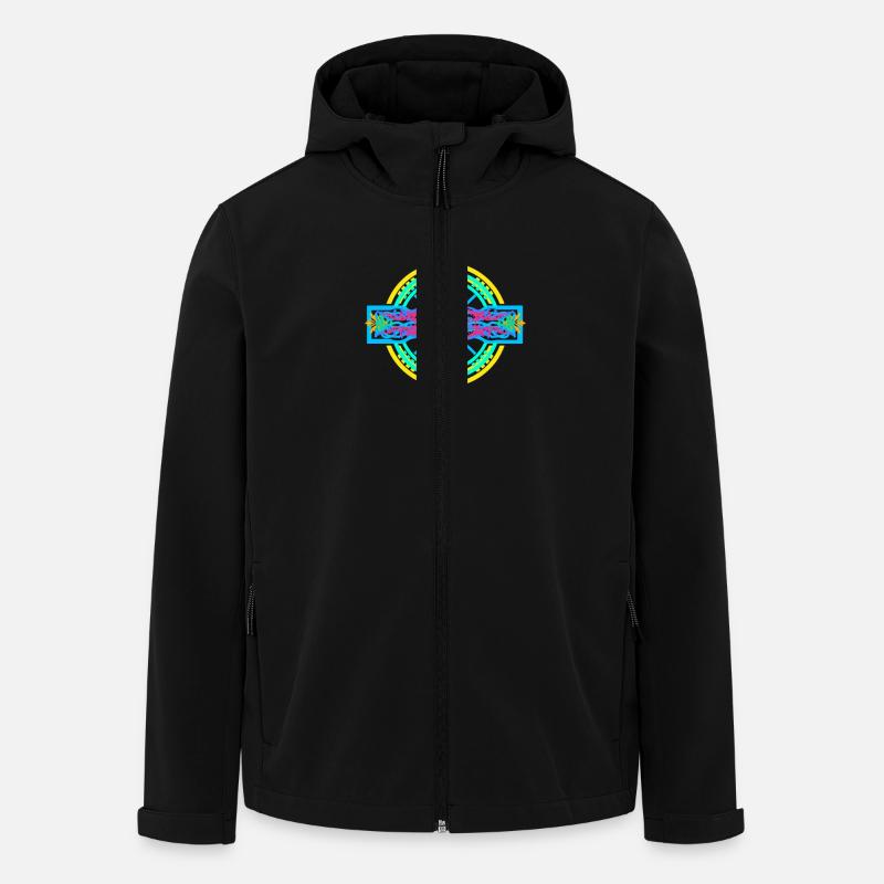 Jésus-Dieu, Croix, Croix, Crucifix - Veste softshell homme en polyester recyclé Stanley/Stella - noir