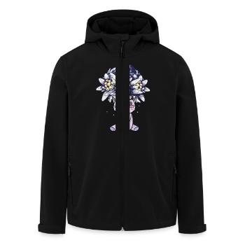 Alps Mountains Mountains Nature Flowers Nature Lovers - Men’s Recycled Softshell Jacket by Stanley/Stella - black - Front - AI Model Male 185 light (185cm)
