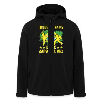 Ich liebe Capoeira einfach wirklich, ok? - Recycelte Männer Softshell-Jacke von Stanley/Stella - Schwarz - Vorne - AI Model Male 185 light (185cm)