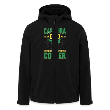 Capoeira Papa wie ein normaler Papa, aber cooler - Recycelte Männer Softshell-Jacke von Stanley/Stella - Schwarz - Vorne - AI Model Male 185 light (185cm)