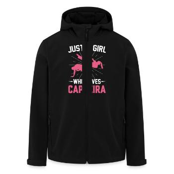 Juste une fille qui aime la capoeira - Veste softshell homme en polyester recyclé Stanley/Stella - noir - Devant - AI Model Male 185 light (185cm)