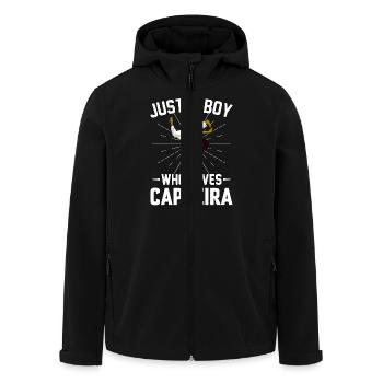 Nur ein Junge, der Capoeira liebt - Recycelte Männer Softshell-Jacke von Stanley/Stella - Schwarz - Vorne - AI Model Male 185 light (185cm)