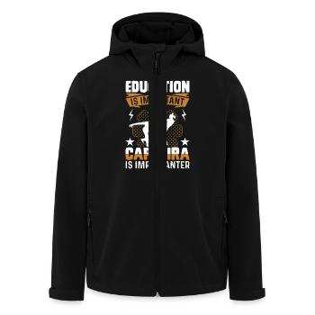 Bildung ist wichtig, aber Capoeira ist noch wichtiger - Recycelte Männer Softshell-Jacke von Stanley/Stella - Schwarz - Vorne - AI Model Male 185 light (185cm)