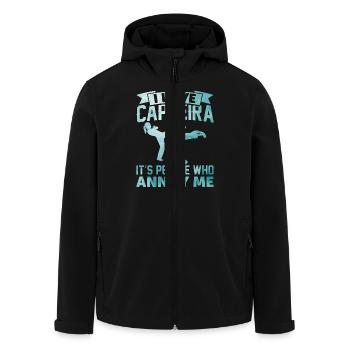 I love Capoeira it's people who annoy me - Men’s Recycled Softshell Jacket by Stanley/Stella - black - Front - AI Model Male 185 light (185cm)