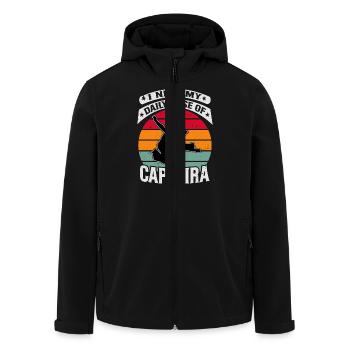 J’ai besoin de ma dose quotidienne de Capoeira - Veste softshell homme en polyester recyclé Stanley/Stella - noir - Devant - AI Model Male 185 light (185cm)