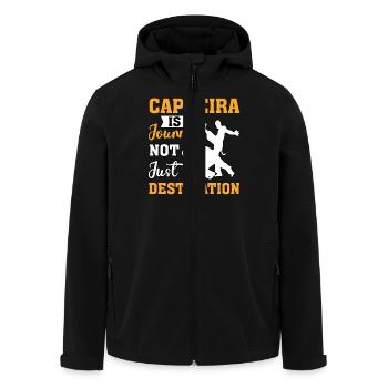 La capoeira est un voyage, pas seulement une destination - Veste softshell homme en polyester recyclé Stanley/Stella - noir - Devant - AI Model Male 185 light (185cm)