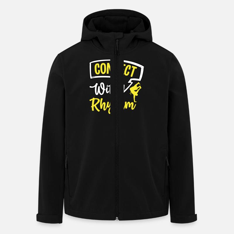 Connect with Rhythmus - Men’s Recycled Softshell Jacket by Stanley/Stella - black