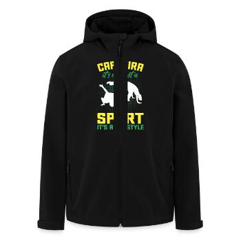 Capoeira ist nicht nur ein Sport, es ist ein Lebensstil - Recycelte Männer Softshell-Jacke von Stanley/Stella - Schwarz - Vorne - AI Model Male 185 light (185cm)