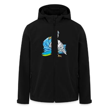 Seagulls Seaman Seagull Seamen Sailor Ahoy - Men’s Recycled Softshell Jacket by Stanley/Stella - black - Front - AI Model Male 185 light (185cm)