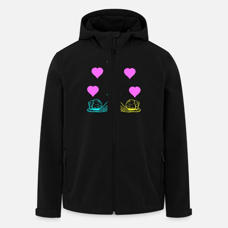 Snegle Snegl Valentinsdag - Stanley/Stella Mænd Genanvendt Softshell-jakke Discoverer - sort