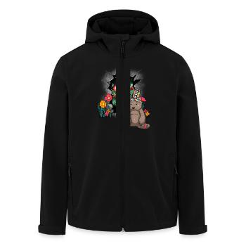 Ours Nature Amoureux de la Nature Chaman Ours Enfants - Veste softshell homme en polyester recyclé Stanley/Stella - noir - Devant - AI Model Male 185 light (185cm)