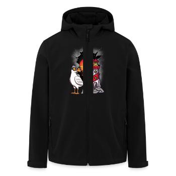 Funny Seagull Lighthouse Sailor Maritime Kids Lake - Men’s Recycled Softshell Jacket by Stanley/Stella - black - Front - AI Model Male 185 light (185cm)