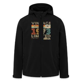 1973 Vintage Retro Geburtstagsgeschenk - Recycelte Männer Softshell-Jacke von Stanley/Stella - Schwarz - Vorne - AI Model Male 185 light (185cm)