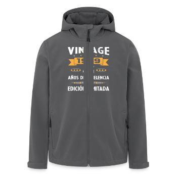 45 Jahre 1979 Vintage Geburtstagsgeschenk - Recycelte Männer Softshell-Jacke von Stanley/Stella - Anthrazit - Vorne - AI Model Male 185 light (185cm)