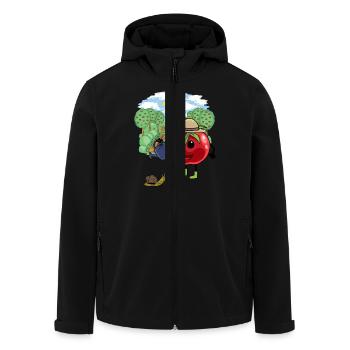 Tomato Gardener Garden Snail Hobby Gardener Child - Men’s Recycled Softshell Jacket by Stanley/Stella - black - Front - AI Model Male 185 light (185cm)