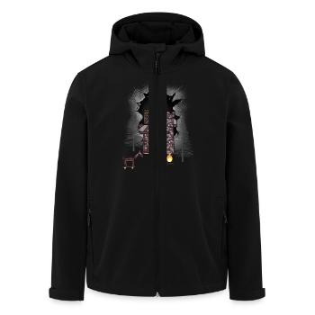 Mittelalter Burg Burgen Festungen Märchen - Recycelte Männer Softshell-Jacke von Stanley/Stella - Schwarz - Vorne - AI Model Male 185 light (185cm)