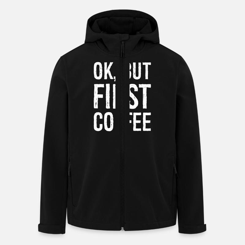 ok mais premier café - Veste softshell homme en polyester recyclé Stanley/Stella - noir