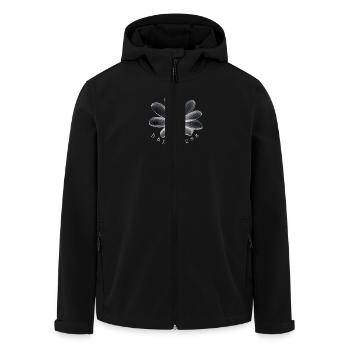 Glücksblume Happiness Flower - Recycelte Männer Softshell-Jacke von Stanley/Stella - Schwarz - Vorne - AI Model Male 185 light (185cm)