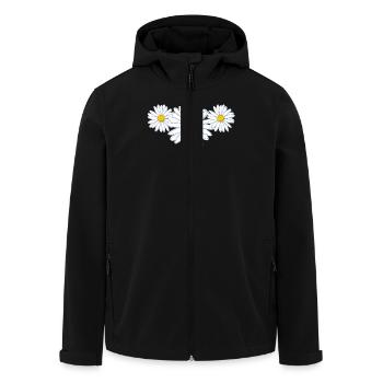 Schöne Gänseblümchenblüte Beautiful Daisy Flower - Recycelte Männer Softshell-Jacke von Stanley/Stella - Schwarz - Vorne - AI Model Male 185 light (185cm)