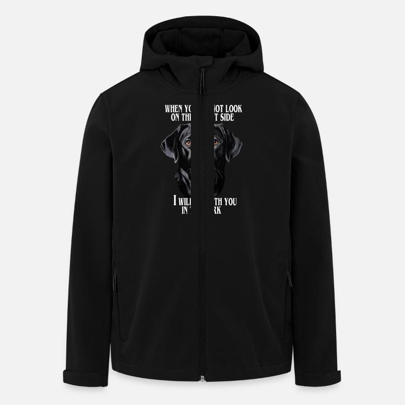 Citation du labrador noir - Veste softshell homme en polyester recyclé Stanley/Stella - noir