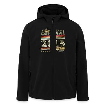 Original 2015 Vintage Cadeau Anniversaire Rétro - Veste softshell homme en polyester recyclé Stanley/Stella - noir - Devant - AI Model Male 185 light (185cm)