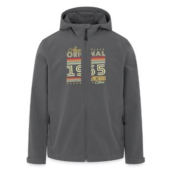 Original 1965 Vintage Retro Jubiläumsgeschenk - Recycelte Männer Softshell-Jacke von Stanley/Stella - Anthrazit - Vorne - AI Model Male 185 light (185cm)