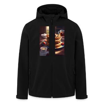 Crêpes pour le petit-déjeuner - Veste softshell homme en polyester recyclé Stanley/Stella - noir - Devant - AI Model Male 185 light (185cm)