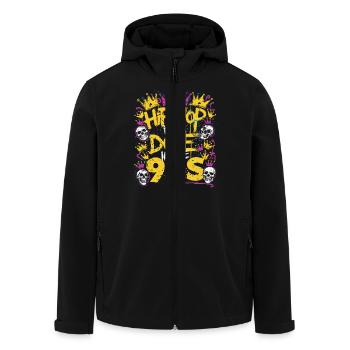 Vibrations hip-hop des années 90 – L’âge d’or - Veste softshell homme en polyester recyclé Stanley/Stella - noir - Devant - AI Model Male 185 light (185cm)