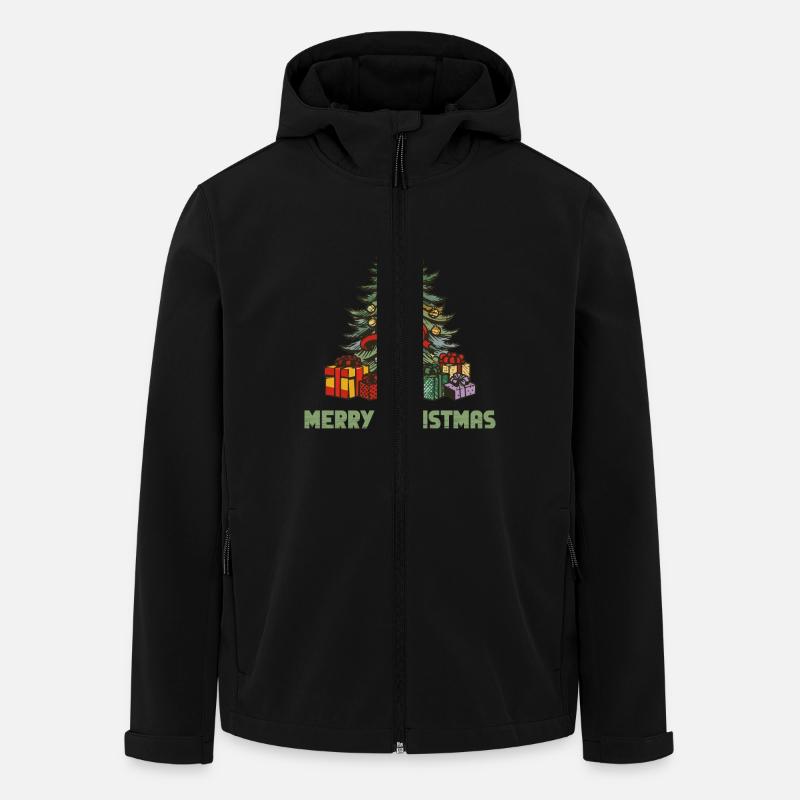 Arbre de Noël - Veste softshell homme en polyester recyclé Stanley/Stella - noir