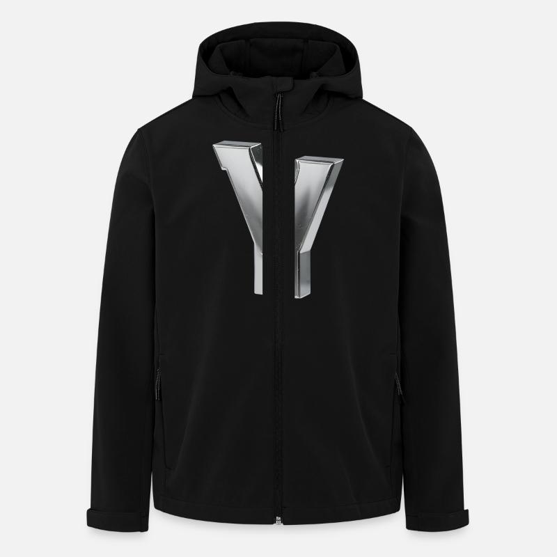 Chrome ,, Y " Metallic - Recycelte Männer Softshell-Jacke von Stanley/Stella - Schwarz