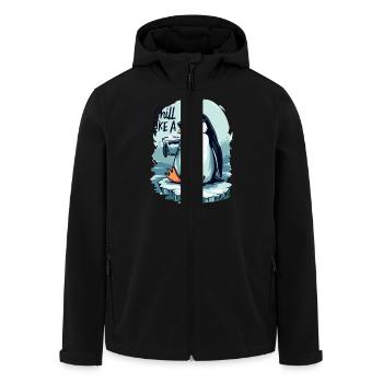 PINGOUIN - Veste softshell homme en polyester recyclé Stanley/Stella - noir - Devant - AI Model Male 185 light (185cm)