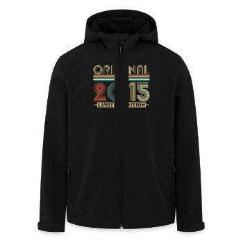 Original 2015 Vintage Cadeau Anniversaire Rétro - Veste softshell homme en polyester recyclé Stanley/Stella - noir - Devant - AI Model Male 185 light (185cm)