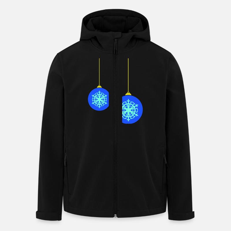 Boules de Noël - Veste softshell homme en polyester recyclé Stanley/Stella - noir