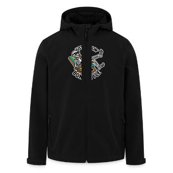 Just Chillin' Bone Style Happy Skeleton Dead Bones - Men’s Recycled Softshell Jacket by Stanley/Stella - black - Front - AI Model Male 185 light (185cm)
