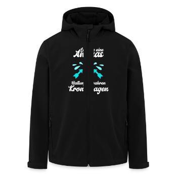 Ananas mit Krone und Spruch - Recycelte Männer Softshell-Jacke von Stanley/Stella - Schwarz - Vorne - AI Model Male 185 light (185cm)