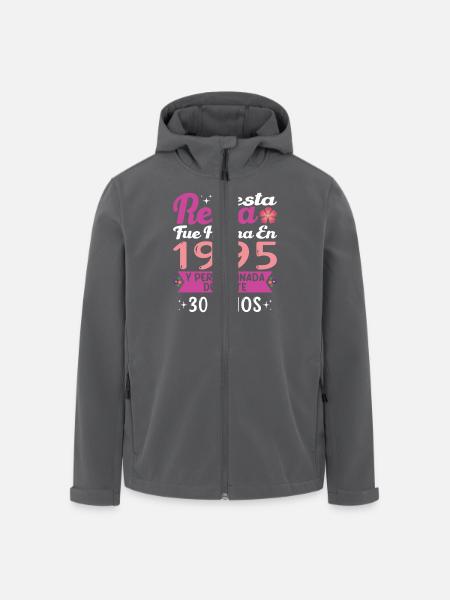 Cadeau d’anniversaire 30 ans femme Fabriqué en 1995 - Veste softshell homme en polyester recyclé Stanley/Stella - noir