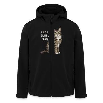 American Shorthair Mom Cat Kitten Mother - Recycelte Männer Softshell-Jacke von Stanley/Stella - Schwarz - Vorne - AI Model Male 185 light (185cm)