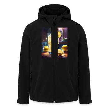 Jus de citron aigre - Veste softshell homme en polyester recyclé Stanley/Stella - noir - Devant - AI Model Male 185 light (185cm)