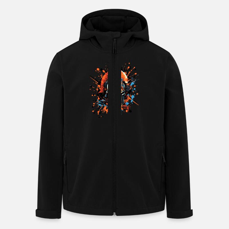 Spartaner Helm Symbol - Recycelte Männer Softshell-Jacke von Stanley/Stella - Schwarz