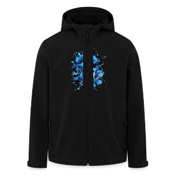 Spartaner Helm Symbol - Recycelte Männer Softshell-Jacke von Stanley/Stella - Schwarz - Vorne - AI Model Male 185 light (185cm)