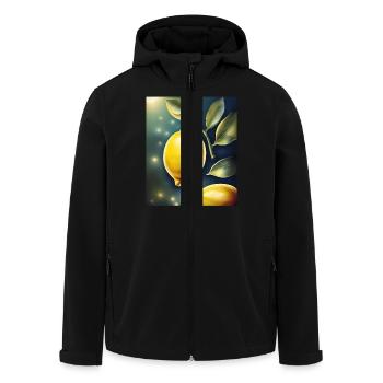 Gesunde Zitrone Zitrone - Recycelte Männer Softshell-Jacke von Stanley/Stella - Schwarz - Vorne - AI Model Male 185 light (185cm)