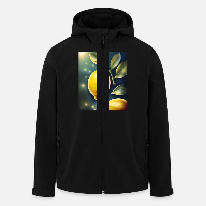 Gesunde Zitrone Zitrone - Recycelte Männer Softshell-Jacke von Stanley/Stella - Schwarz
