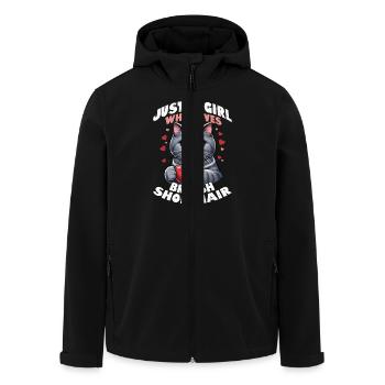 Juste une fille qui aime le chaton chat à poil court britannique - Veste softshell homme en polyester recyclé Stanley/Stella - noir - Devant - AI Model Male 185 light (185cm)