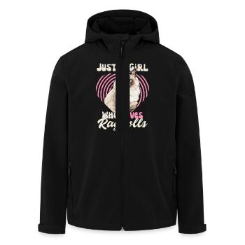 Juste Une Fille Qui Aime Ragdolls Mère Chaton Chat - Veste softshell homme en polyester recyclé Stanley/Stella - noir - Devant - AI Model Male 185 light (185cm)