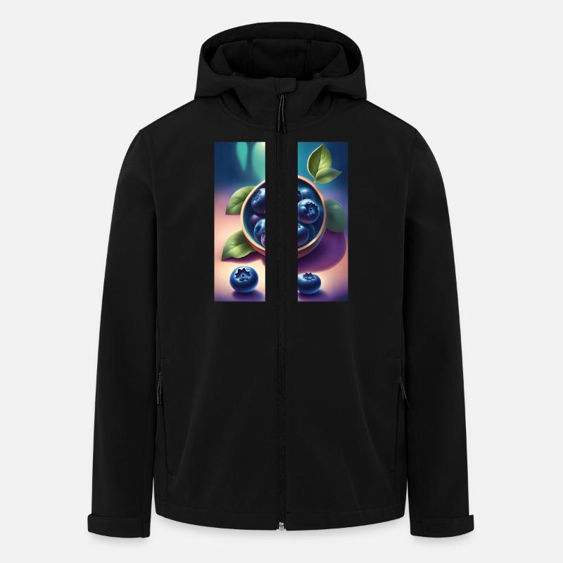 Yummy blueberries - Men’s Recycled Softshell Jacket by Stanley/Stella - black