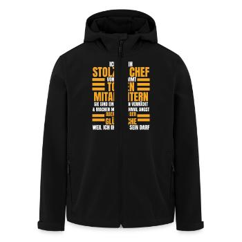 Ich Bin Ein Stolzer Chef Geburtstag Geschenk - Recycelte Männer Softshell-Jacke von Stanley/Stella - Schwarz - Vorne - AI Model Male 185 light (185cm)