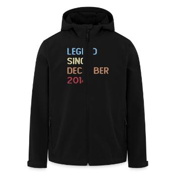 Dezember 2014 10 Jahre Geburtstagsgeschenk - Recycelte Männer Softshell-Jacke von Stanley/Stella - Schwarz - Vorne - AI Model Male 185 light (185cm)