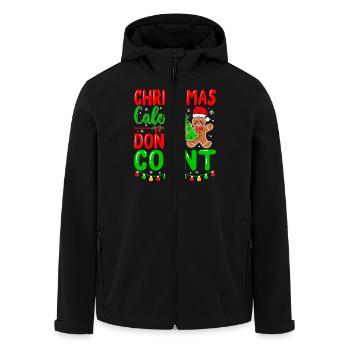 Les calories de Noël ne comptent pas Cookie Gingerbread - Veste softshell homme en polyester recyclé Stanley/Stella - noir - Devant - AI Model Male 185 light (185cm)