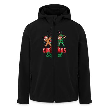 Escouade de Noël Père Noël Dab - Veste softshell homme en polyester recyclé Stanley/Stella - noir - Devant - AI Model Male 185 light (185cm)