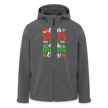 Cher Père Noël, ce sont les vilains ! Liste Noël - Veste softshell homme en polyester recyclé Stanley/Stella - charbon - Devant - AI Model Male 185 light (185cm)